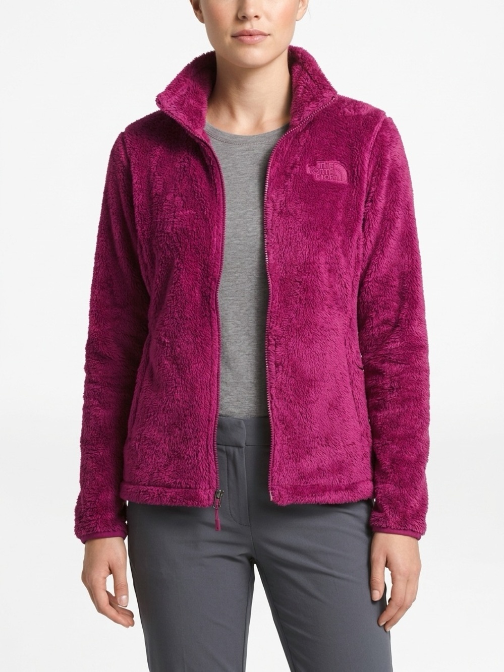 The North Face Osito High Pile Raschel Fleece Full Zip Jacket Magenta XS